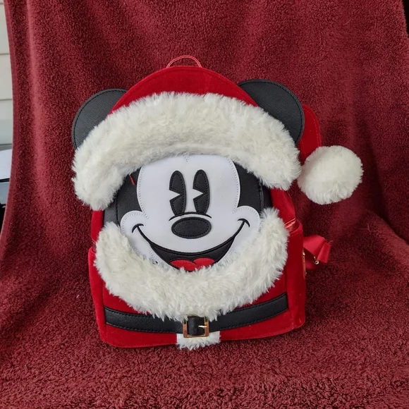 Disney | Bags | Loungefly Disney Parks Santa Mickey Mouse  display picture 1